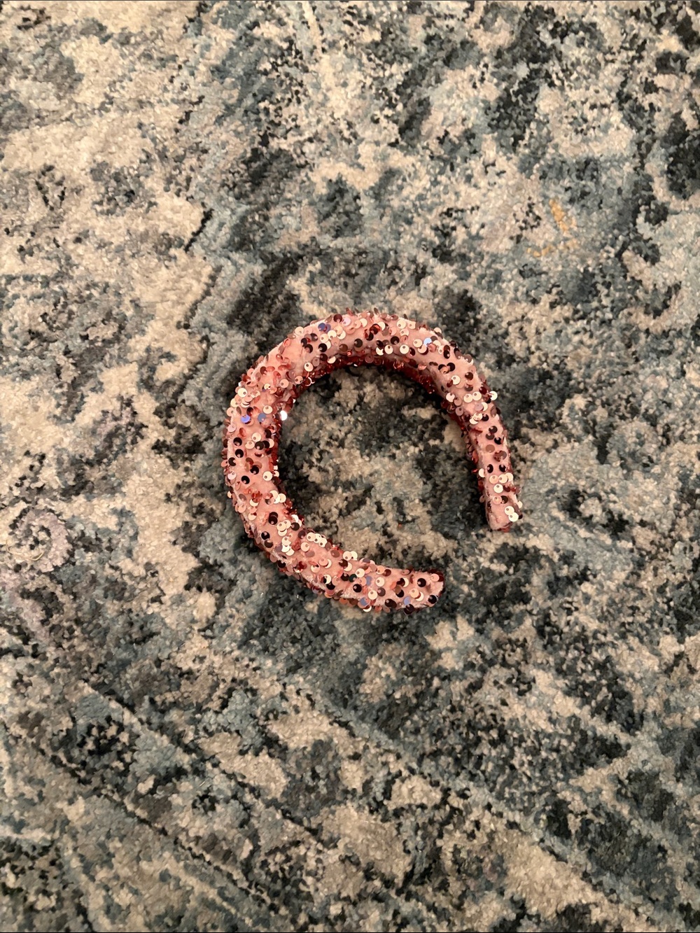 Sequin Padded Headband in Rose Pink